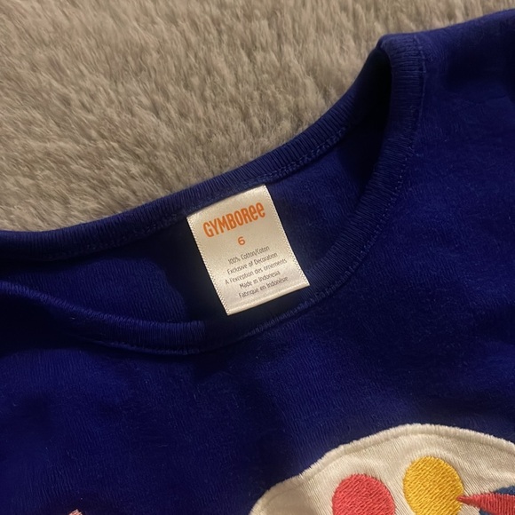 Gymboree Girl Top Sz 6 Artist Fall Embroidered Graphic Long Sleeve T-Shirts - Picture 4 of 5